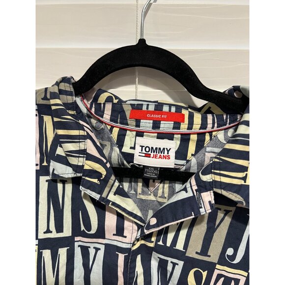 Vintage Tommy Hilfiger Jeans Short Sleeve Button Up Shirt -‎ Size XXL - Picture 3 of 6